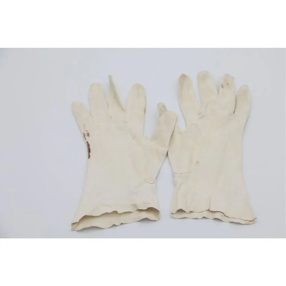 1940s–50s Vintage Kid Leather Gloves Women‎ Size 6 1/2 Ivory Cream